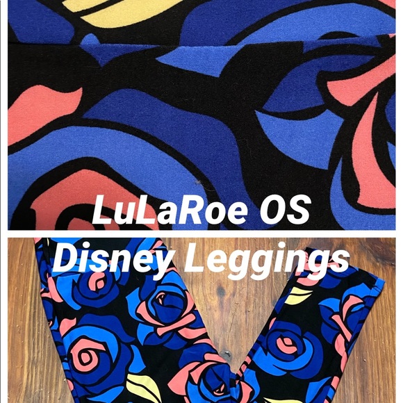 NWOT LLR Disney Roses OS Leggings 🦄 🚨 - Picture 2 of 6